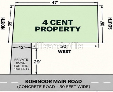 4 cents residential plot for sale  in madikeri coorg