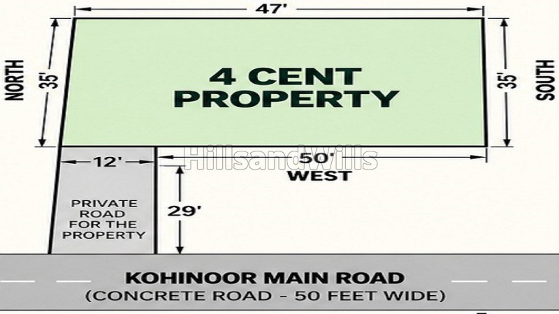 ₹80 Lac&nbsp;|&nbsp;4 cents residential plot for sale  in madikeri coorg